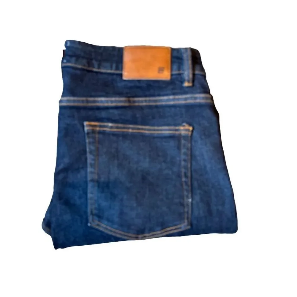 Absent Men's Blue Denim Jeans Tapered Leg 5-Pocket Mid Rise Size 34